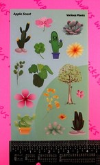 Horiechaly Apple Scented Scratch & Sniff Various Plants Stickers