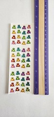 Vtg Sandylion Stickers Strip Micro Rainbow Frogs prismatic