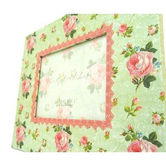 MICHEL & COMPANY Paper Photo Frame (Green x Rose)