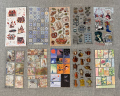 Lot of 10 Stickii Club Sticker Sheets – Vintage Cozy Theme