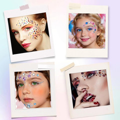 Jewels Stickers Self Adhesive Gems for Crafts 12 Sheets 3269 Pieces Mixing