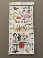 One Large Sheet Of Dog & Cat Themed Scrapbook Stickers, 6” X 12”, New In Package