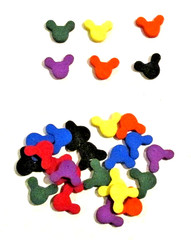 Lot of 95 Bird & Micky Mouse Themed Flatbacks For Crafting – NEW (#42)