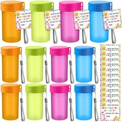 12 Set End of Year Gifts for Students 10 oz Water Bottles Bulk Colorful Snack…