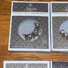 NEW Lot of 6 JOLEES JEWELS Crystallized Swarovski Elements Charms, Earring Post