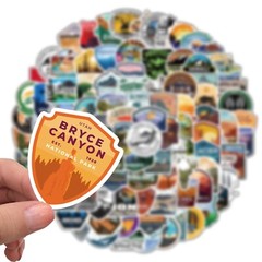 100pcs National Park Stickers, Outdoor Camping Traveling,006