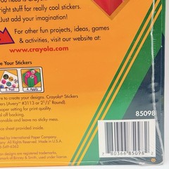 Crayola VTG Repositionable Stickers 3 Bright Colors New Sealed 45 Count. 85098