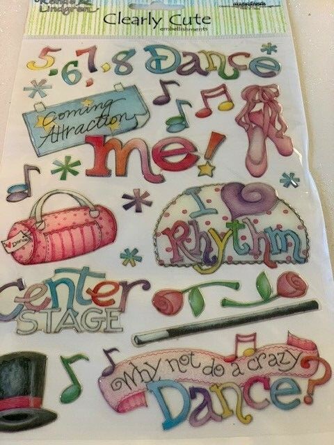CREATIVE IMAGINATIONS 3D EPOXY STICKERS RENAE LINDGREN BALLET DANCE CRAZY DANCE