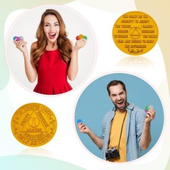 Siifert 60 Pcs Recovery AA Chips and Medallions Bulk Sobriety Chip AA Tokens …