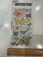 Sticko Vellum Photo Safe Butterflies 12 PC Multi Colors & Sizes Scrapbooking Art