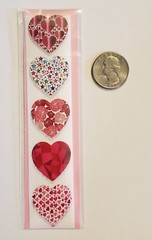 25 HEART STICKERS/VALENTINES STICKERS/ASSORTED HEART STICKERS/HEART LABELS SEALS