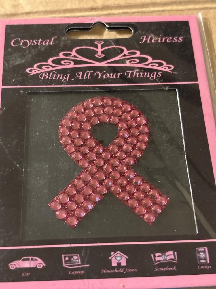 LOT OF 2 – Breast Cancer Awareness Ribbon Sticker (New In Package.) (As Shown)