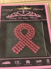 LOT OF 2 – Breast Cancer Awareness Ribbon Sticker (New In Package.) (As Shown)