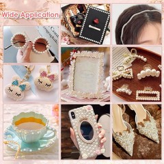 1980Pcs Self Adhesive Pearl Stickers, Shynek Pearls Sticker Gems for Hair, Face,