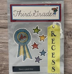 Me & My Big Ideas Soft Spoken Embellishments Third Grade A+ Ribbon Recess NEW