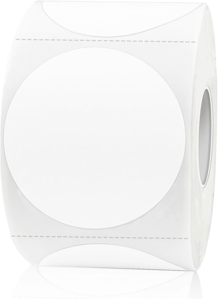 White Removable Colored Dot Stickers Labels, 1.5 Inch Circle Stickers, Waterproo
