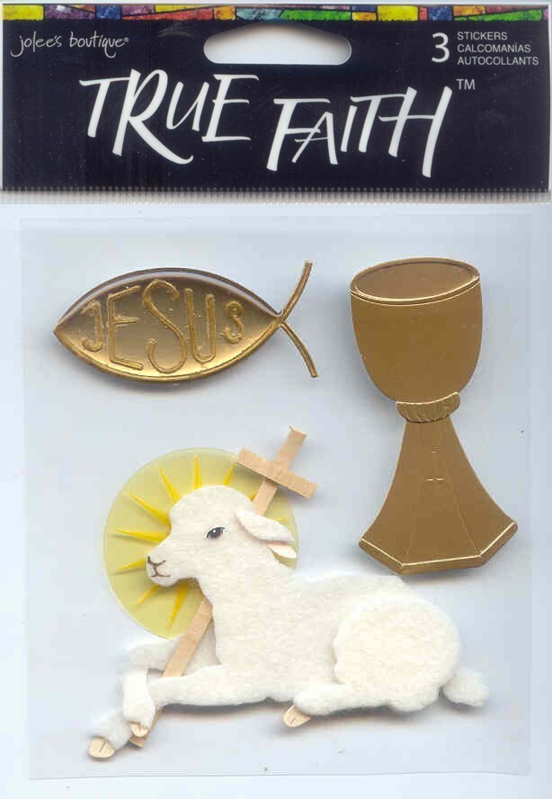 RARE True Faith Jolee’s Boutique 3D Stickers JESUS Theme 62352 Fast FREE Ship!