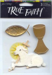 RARE True Faith Jolee’s Boutique 3D Stickers JESUS Theme 62352 Fast FREE Ship!