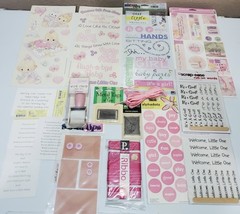 Vintage Baby Girl Scrapbook Embellishment Lot –