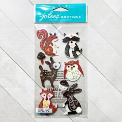Jolees Woodland Animal Felt Stickers Scrapbook Embellishments Fall Winter