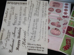Lot of Stickers, Christmas Sparkle, Title stickers Twinkle, Holly Days, Dazzle.