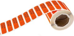 500 for Rectal Use Only Stickers / 1.5 x .375 Fluorescent Red Stickers