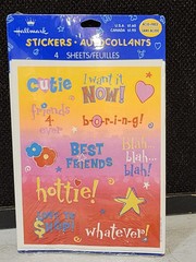 4 SHEETS Vintage Hallmark TEEN SAYINGS FRIENDS Stickers SEALED