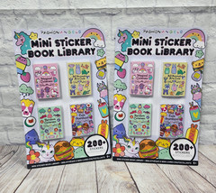 2x Fashion Angels Super Cute Mini Sticker Book Library for Crafts – 200+ Each