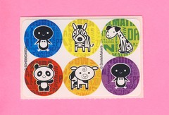 60 Black and White Animals Mini Stickers – Penguin, Zebra, Dog, Panda, Cow