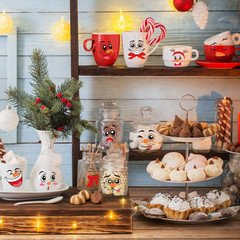 Snowman Faces Stickers,42 Pcs Cute Snowman Face Decals Christmas Vinyl Glass Win