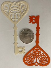 HEART FILIGREE KEY Die-Cu(4pc)Steampunk•Skeleton Key•Lock •Victorian•Decorative