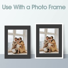 , Complete Pack of 10, Black Pre-Cut 11×14 Photo Mat for 8.5×11 Document with…