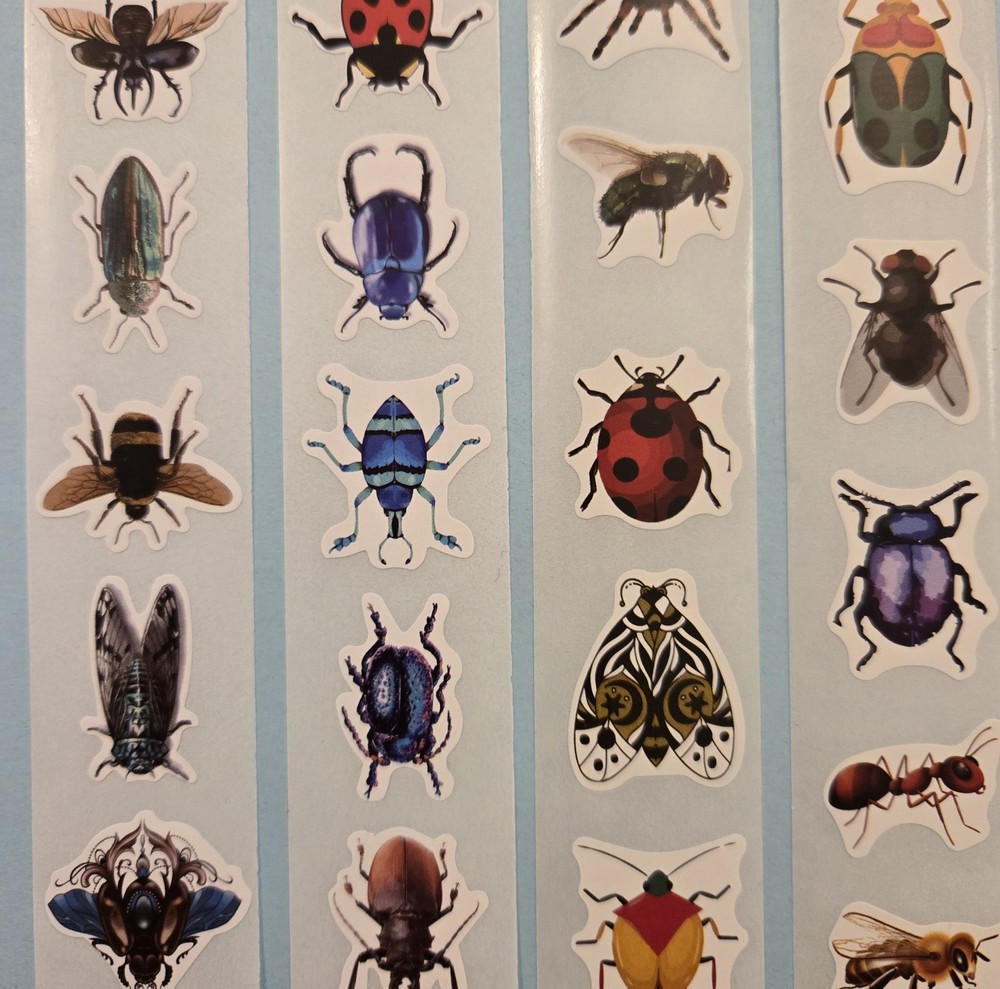 20 ASSORTED BUG STICKERS/ INSECT STICKERS/REWARD STICKERS/KID STICKERS