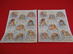 Vtg. Hallmark Mary Hamilton Angel children~Inspirational sayings~2 full sheets