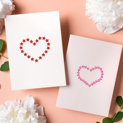 5 Sheet Heart Gem Stickers 8mm, Self Adhesive Rhinestones Jewel Sticker Pink