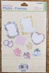 Colorbok Wedding Photo Frames Solid Printed Accents Die-Cuts Floral Scrapbook