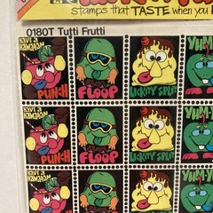 Vintage 1980s Taste N Paste Fruit Flavored Stamps Scratch n Sniff Style RARE