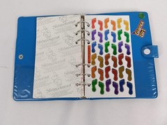 Vintage Stickopotamus Colorful 6-Ring Binder 12 Sticker Pages Scrapbook