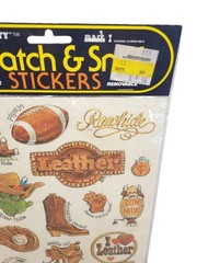 Vtg «Celebrity» Scratch And Sniff Mark 1 Stickers Sheet Cowboy Western Leather