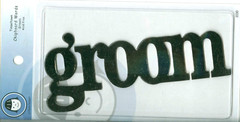 GROOM Wedding Glitter Black Title Li’l Davis Designs Chipboard Words