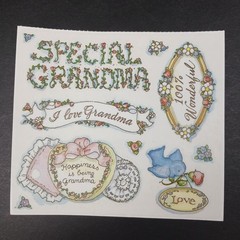 Frances Meyer Jumbo Stickers Grandma R 2110-118 Special Love Pastel
