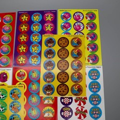 Vtg Trend Enterprises Scratch ‘N Sniff Lot of 8 Full Sheets 120 Stickers