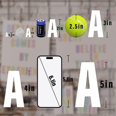 780-Piece Letter Stickers Set Vinyl Self-Adhesive for Mailbox Signs White