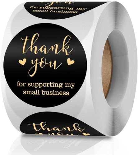 500PCS Thank You Stickers, 1.5 Inch Thank You for Supporting My Small Business