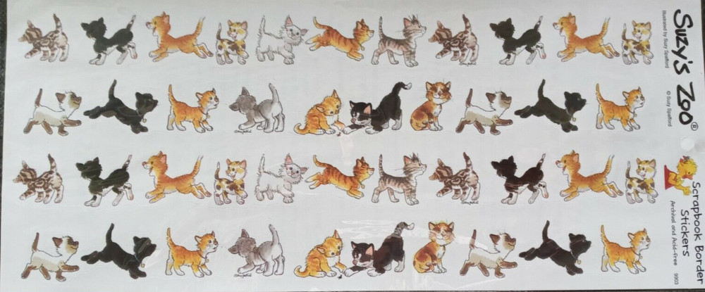 SUZY’S ZOO «CATS» SCRAPBOOK BORDER STICKER #9903