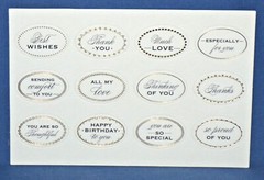 Anna Griffin Mini Sentiments Sticker Everyday & Holiday 288 pc Themed Sentiments