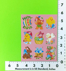 Vintage Eureka Easter Squares Sticker Sheet