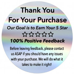 2” Stickers Thank You Purchase Ebay Seller Shipping labels for online sellers