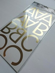 MambiSticks Jane Foil Gold Large Alphabet Stickers New