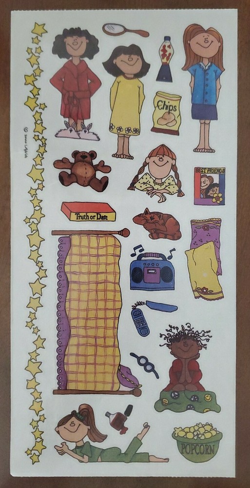 Provo Craft Scrapbooking Stickers by Leere Aldrich, SLEEP OVER, large sheet